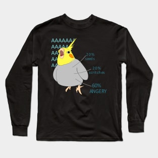 anatomy of a cockatiel Long Sleeve T-Shirt